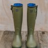 Clothing Le Chameau Footwear | Le Chameau Ladies Vierzonord Green Neoprene Lined Wellington Boots