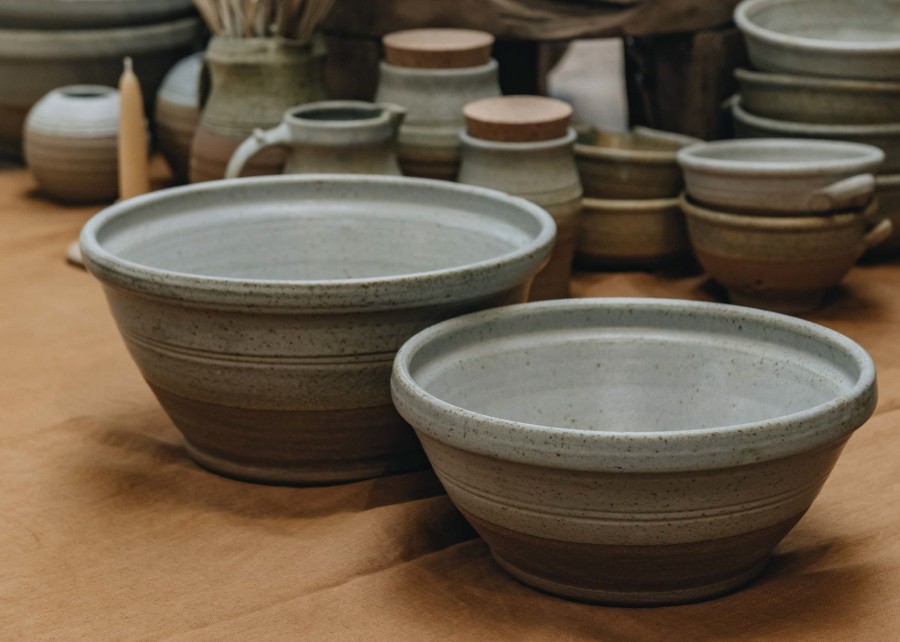 Interiors Hook Norton Pottery Kitchen & Dining | Burford Stoneware Pancheon Bowls