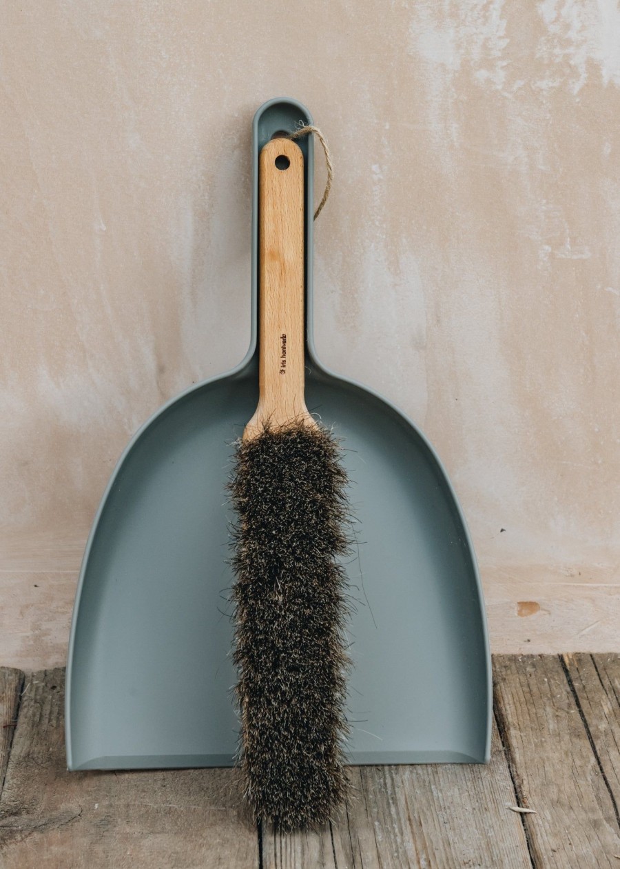 Interiors Iris Hantverk Home Care | Iris Hantverk Grey Short Handled Dustpan And Brush