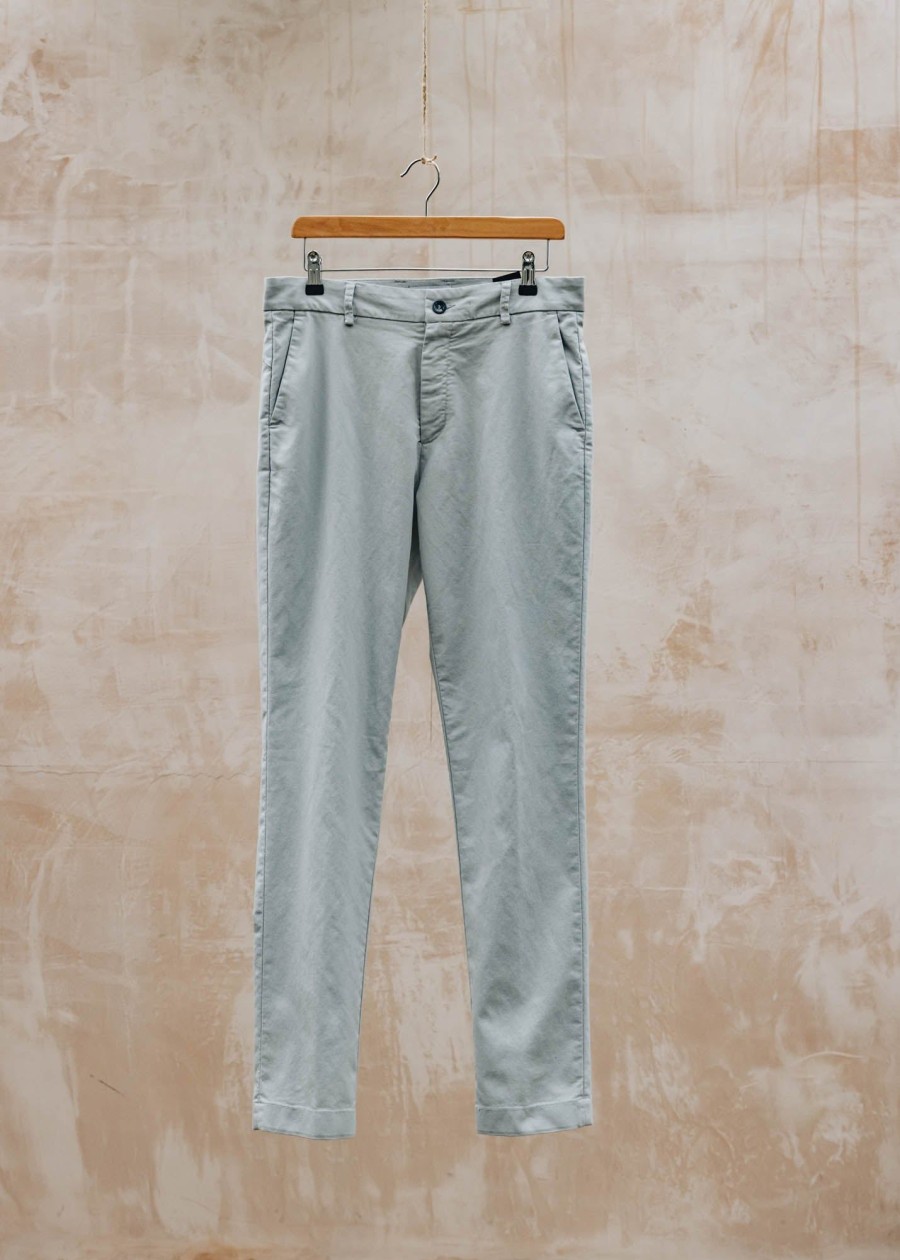 Clothing Cruna Trousers | Cruna Cropped Slim Brera Trousers In Polvere