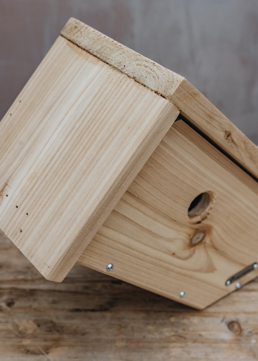 Outdoor Living Green Feathers Wildlife Care | Side View Cedar Bird Box