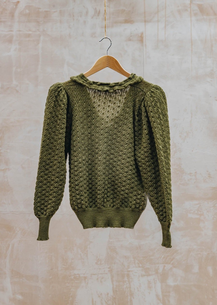 Clothing Herd Knitwear | Herd Lytham Cardigan In Forest