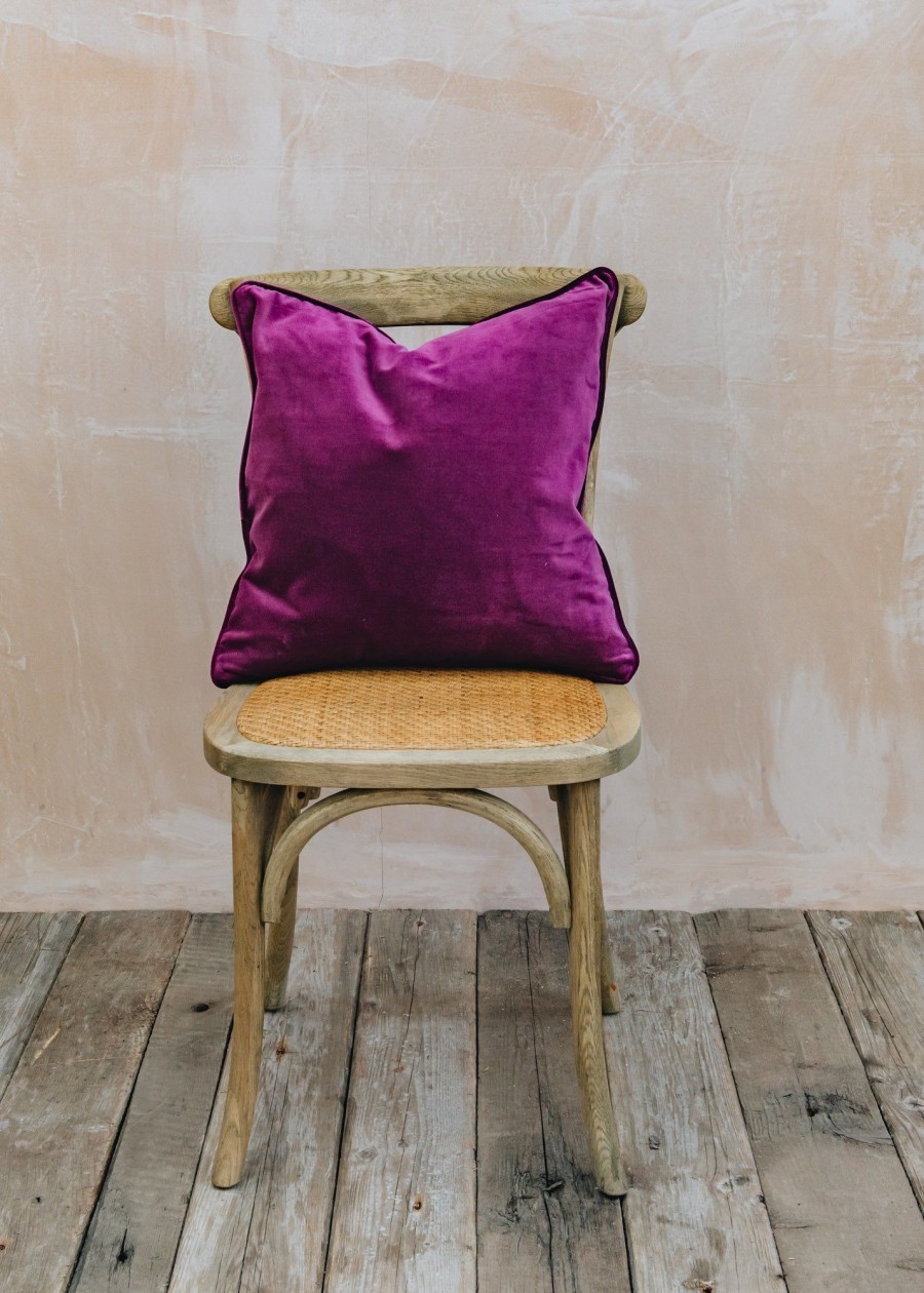 Interiors Bungalow Cushions | Buy Aubergine Velvet Cushion