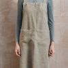 Interiors Burford Garden Co. Home Care | Textured Natural Linen Crossback Apron