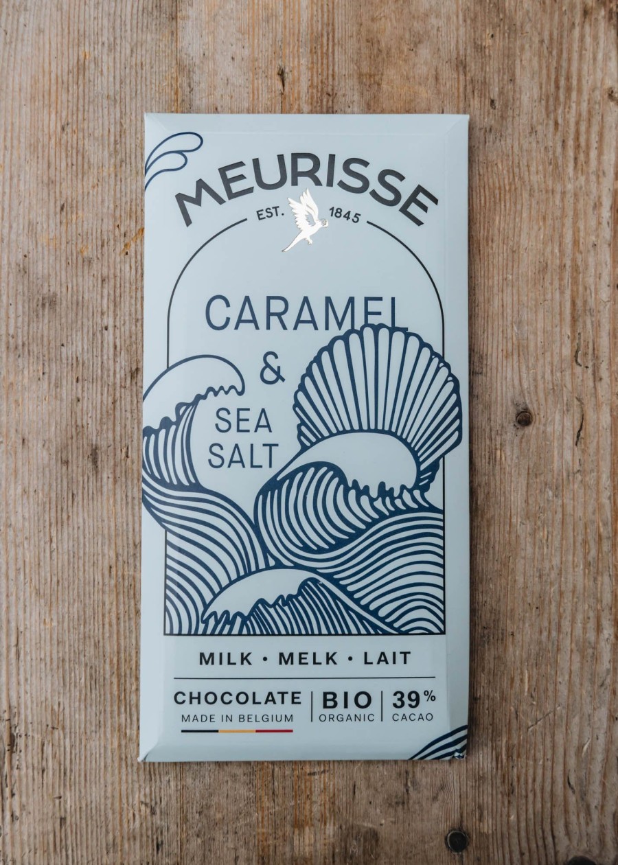 Food & Drink Meurisse Chocolate & Confectionery | Meurisse Milk Chocolate Bar With Caramel And Sea Salt