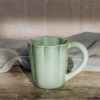 Interiors Chabi Chic Dining | Shellfish Almond Green And Gold Ceramic Mug