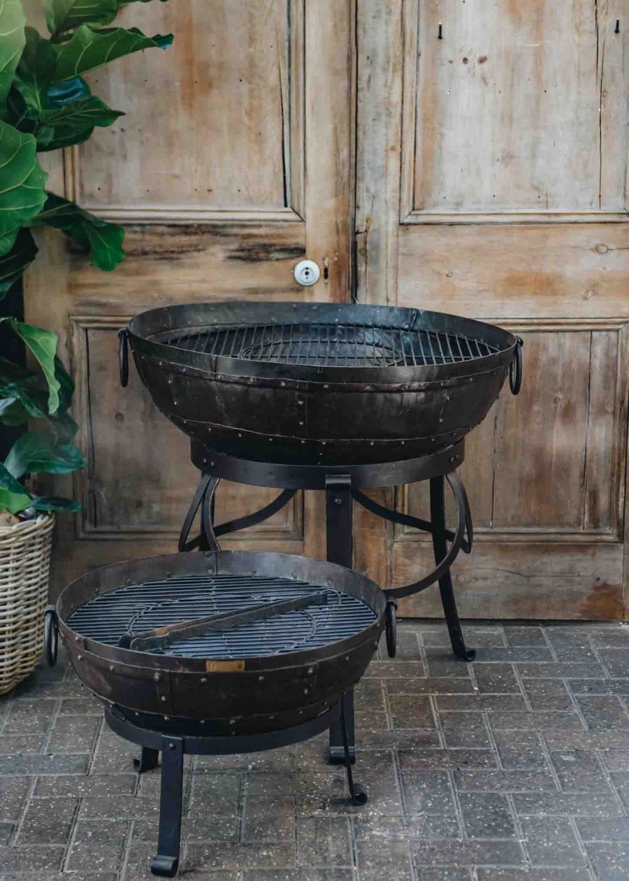 Outdoor Living Wilstone Kadai Firepits | Buy Recycled Kadais With High And Low Stands