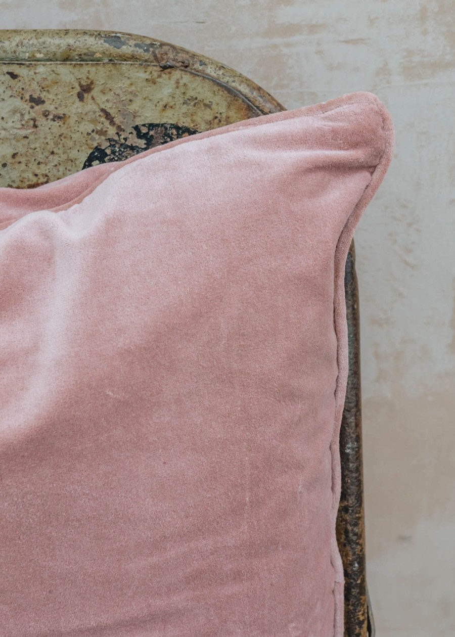 Interiors Bungalow Cushions | Bungalow Blush Velvet Cushion