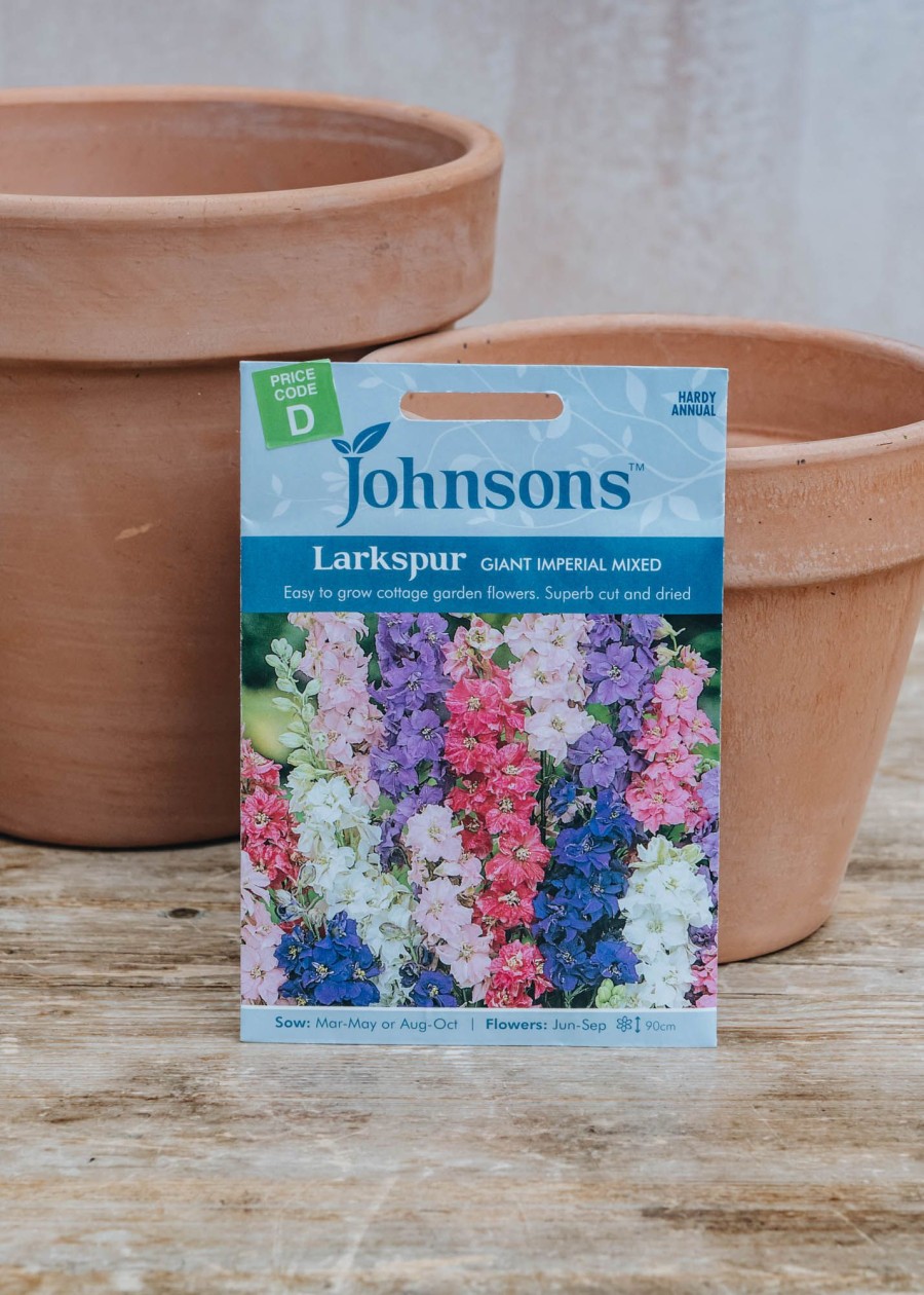 Plants Johnsons Seeds | Larkspur Giant Imperial Mixed Seeds