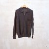 Clothing Kenny Ryder Pre-Loved Menswear | Margaret Howell Merino Wool Knitted Brown Zip-Up Cardigan - M