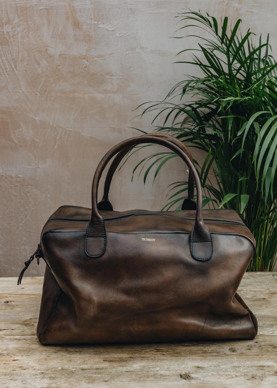 Clothing John Woodbridge & Sons Accessories | John Woodbridge & Sons Vintage Leather Weekend Bag