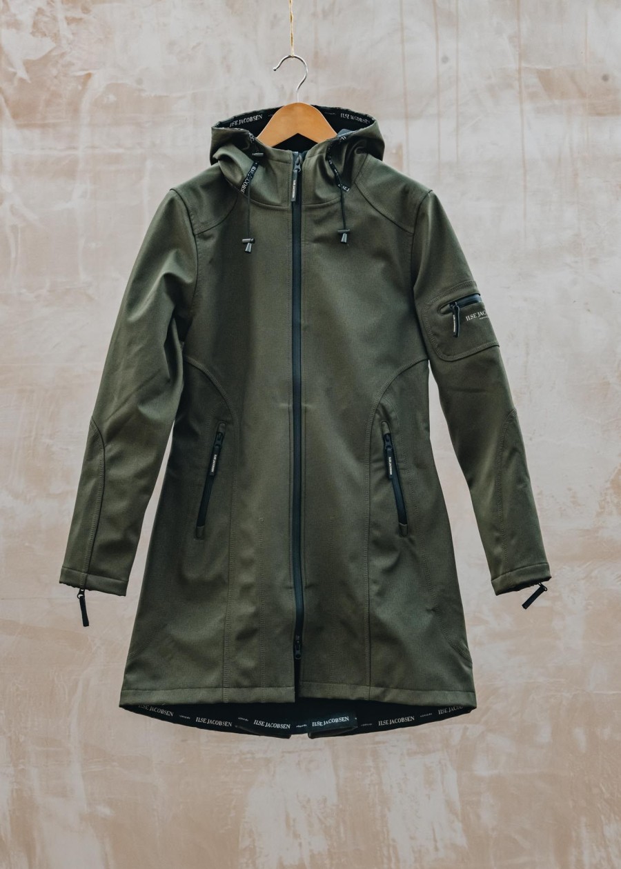 Clothing Ilse Jacobsen Outerwear & Coats | Ilse Jacobsen Rain 07 Raincoat In Army