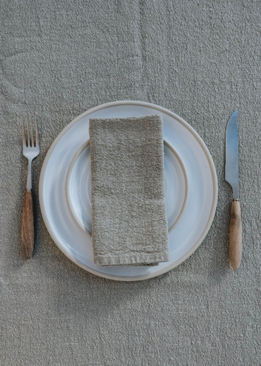 Interiors Burford Garden Co. Table Linen | Natural Linen Napkins, Pack Of Two