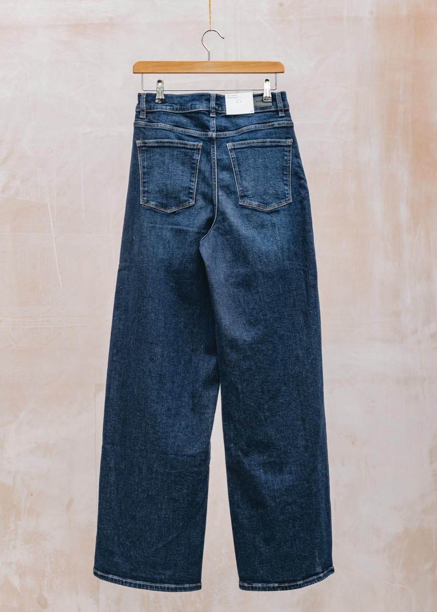 Clothing DL-1961 Denim Trousers & Skirts | Hepburn Wide Jeans In Mediterranean Vintage