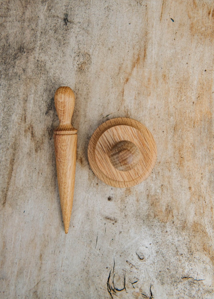 Gardening Creamore Mill Grow Your Own | Oak Pot Tamper And Mini Dibber Set