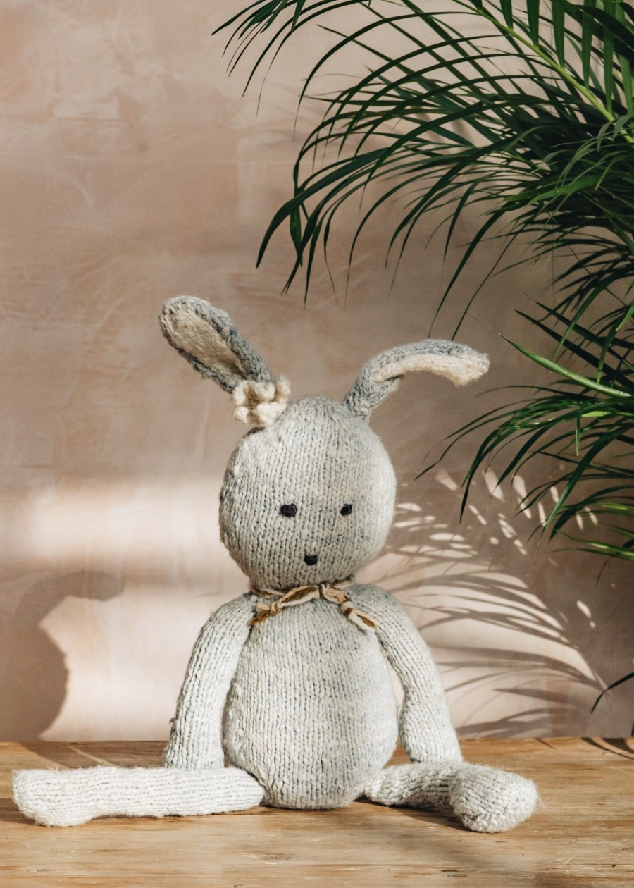 Children Fair Moms Soft Toys | Hand Knitted Ditsy Rabbit In Blue