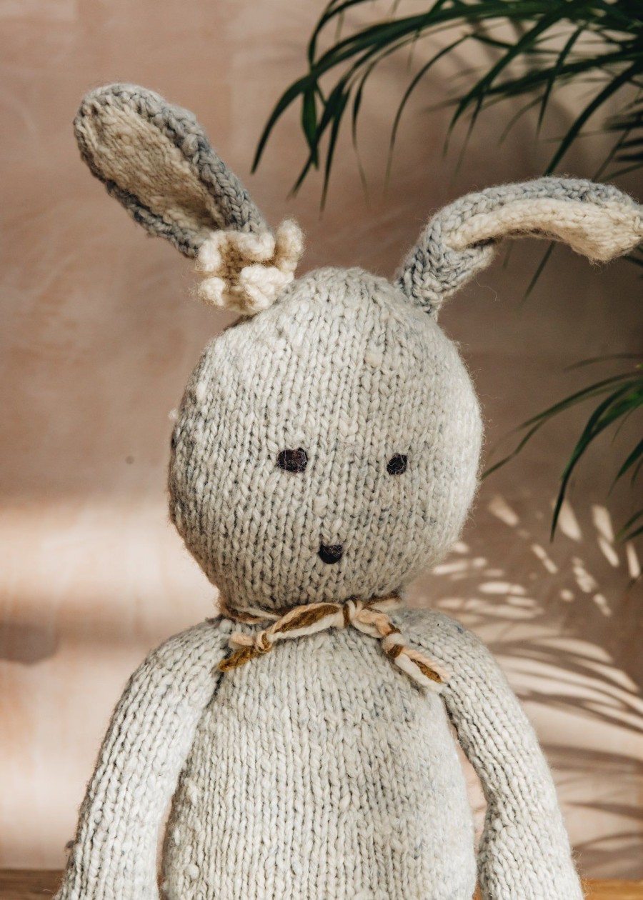 Children Fair Moms Soft Toys | Hand Knitted Ditsy Rabbit In Blue