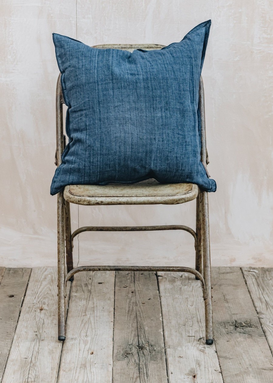 Interiors Bungalow Cushions | Bungalow Midnight Linen Cushion