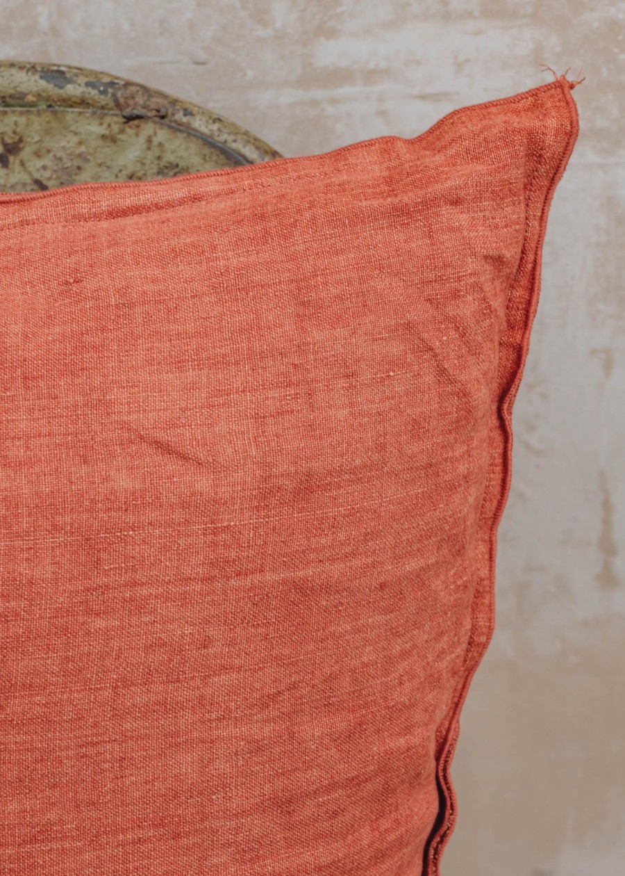 Interiors Bungalow Cushions | Bungalow Ruby Linen Cushion