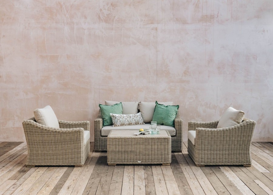 Outdoor Living Bramblecrest Woven Furniture | Bramblecrest For Burford Garden Co. Barley Two Seater Sofa Set