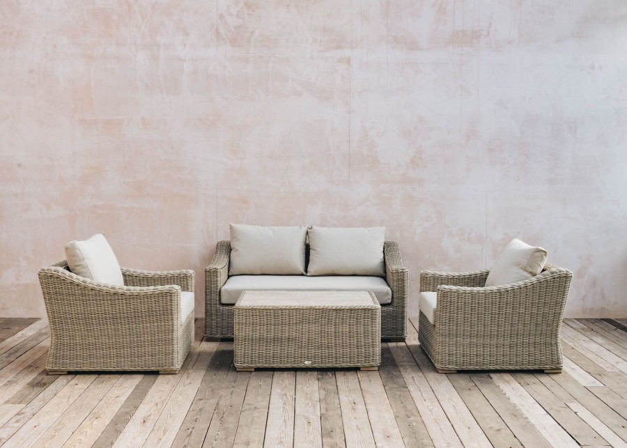 Outdoor Living Bramblecrest Woven Furniture | Bramblecrest For Burford Garden Co. Barley Two Seater Sofa Set