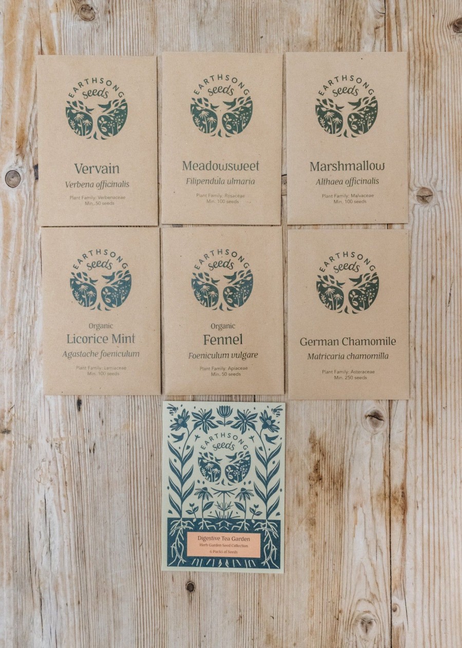 Plants Earthsong Seeds Seed Gift Sets | Earthsong Seeds Digestive Tea Garden Seed Collection