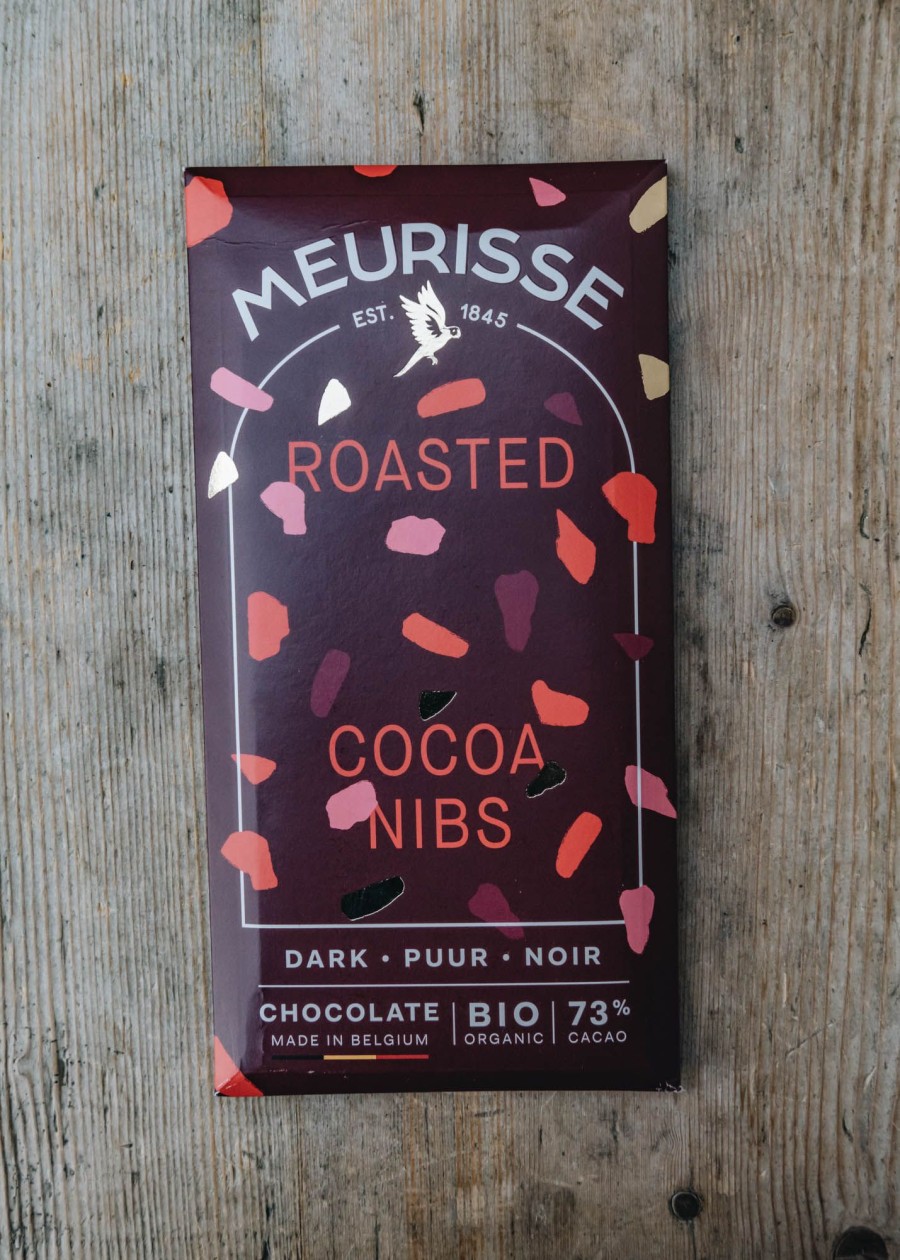 Food & Drink Meurisse Chocolate & Confectionery | Meurisse Dark Chocolate Bar With Roasted Cocoa Nibs