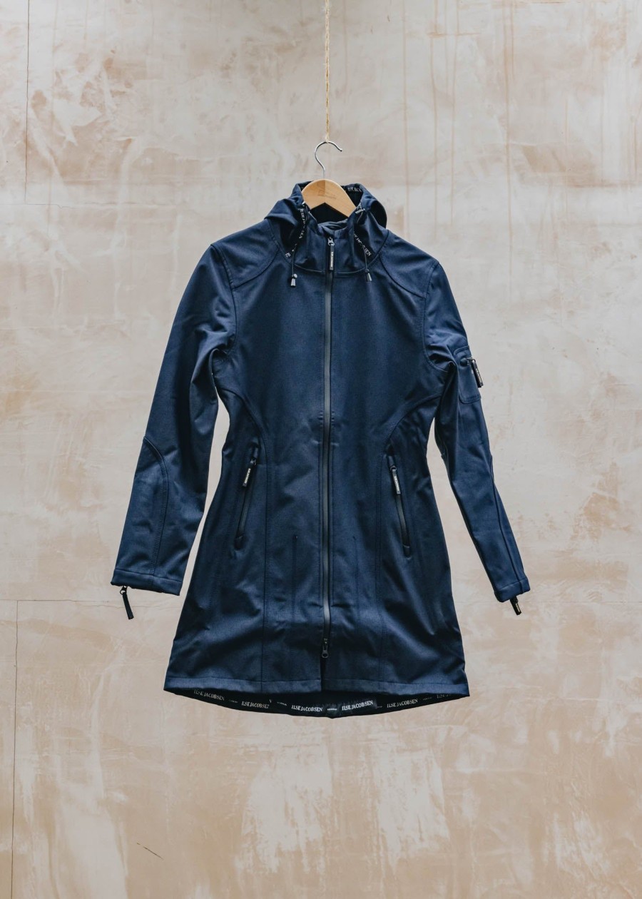 Clothing Ilse Jacobsen Outerwear & Coats | Ilse Jacobsen Rain 07 Raincoat In Indigo