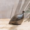 Interiors Sarl Caillard Deco Decorative | Small Ceramic Guinea Fowl In Brown Black Spotted Grey