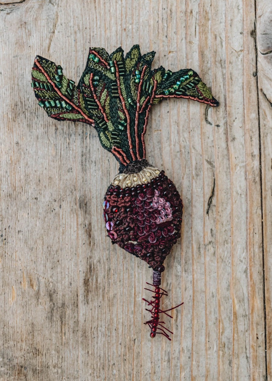 Clothing Trovelore Jewellery | Trovelore Beetroot Brooch