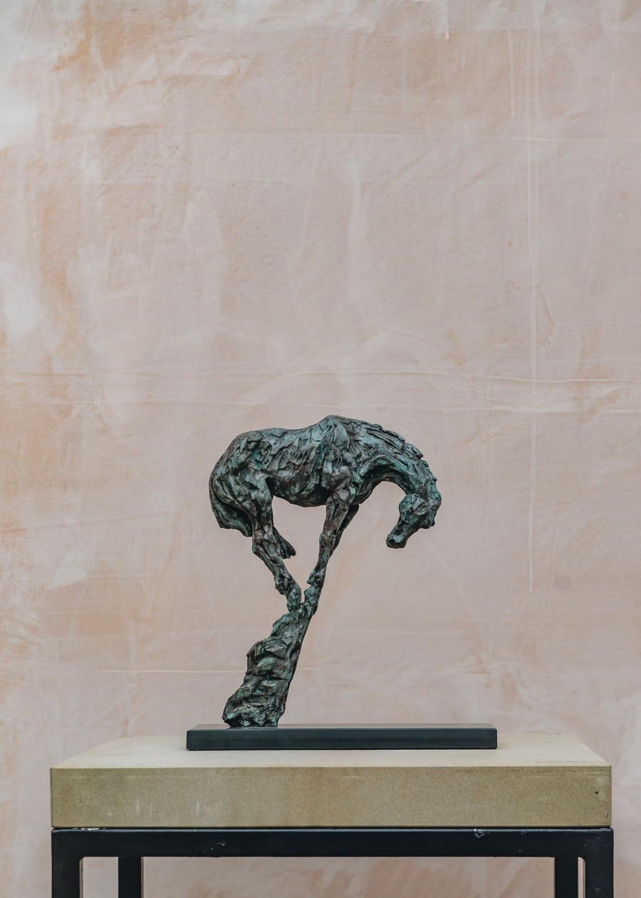 Art Burford Gallery Sculpture | Buy Isolation - Horse On A Pinnacle