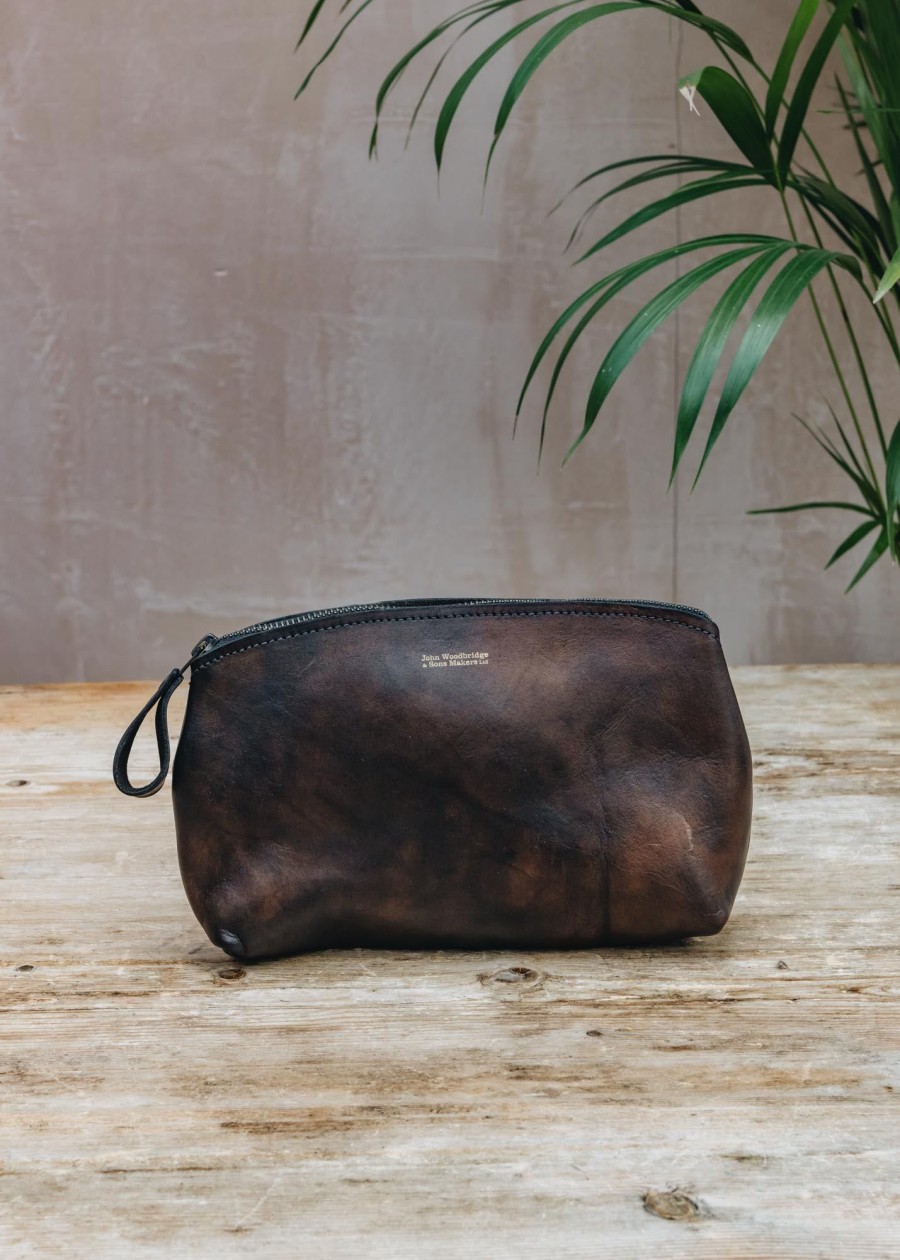 Clothing John Woodbridge & Sons Accessories | John Woodbridge & Sons Vintage Leather Toiletry Bag