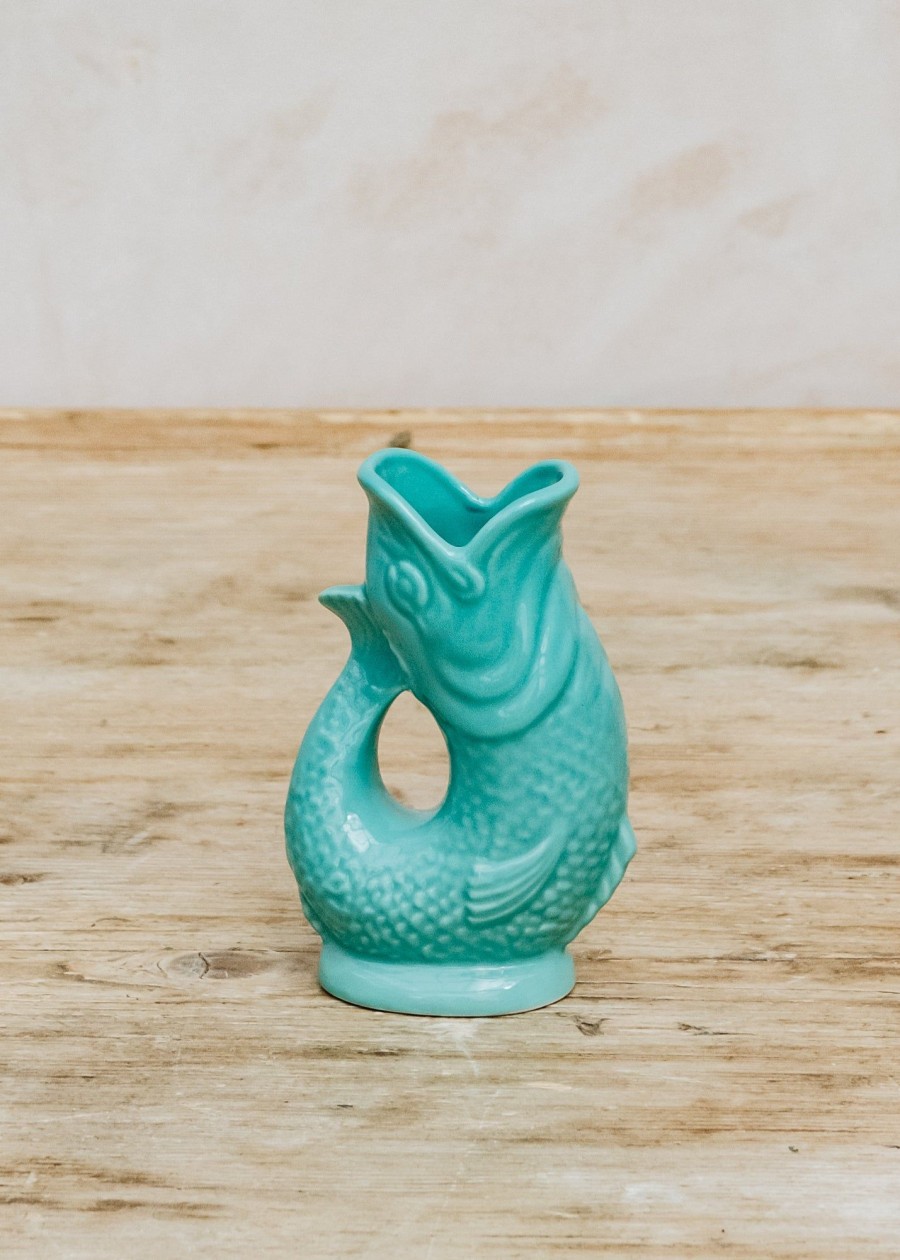 Interiors The Gluggle Jug Factory Decorative | Sea Green Mini Gluggle Jug