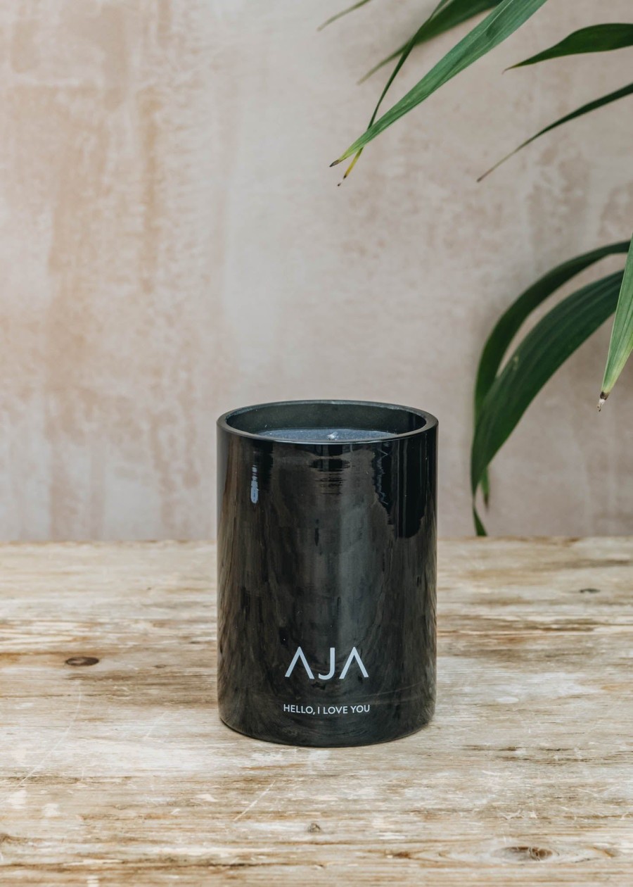 Interiors AJA Botanicals Candles & Fragrance | Aja Botanicals Black Single Wick Candle In Hello I Love You, 250G