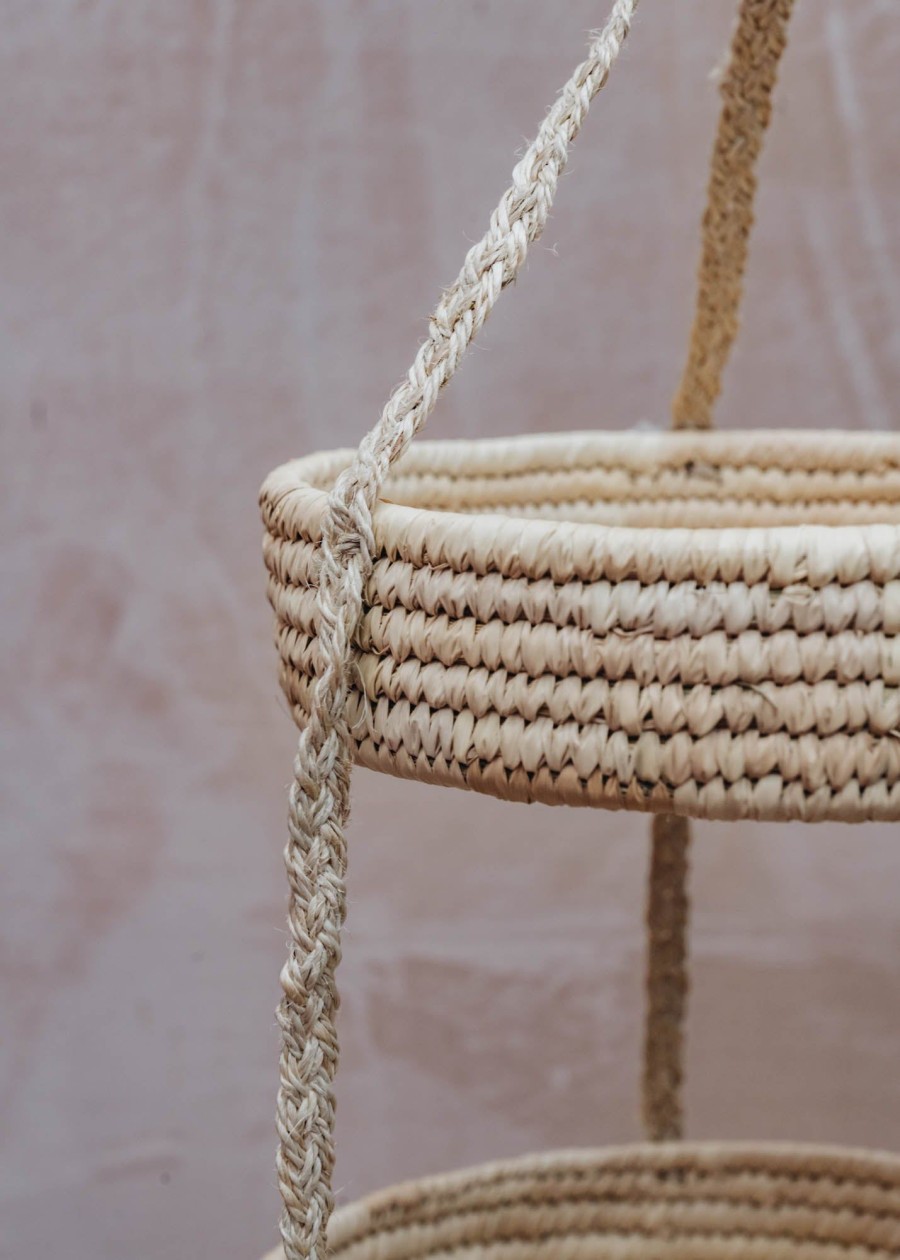 Interiors AfroArt Storage | Palm Triple Hanging Basket