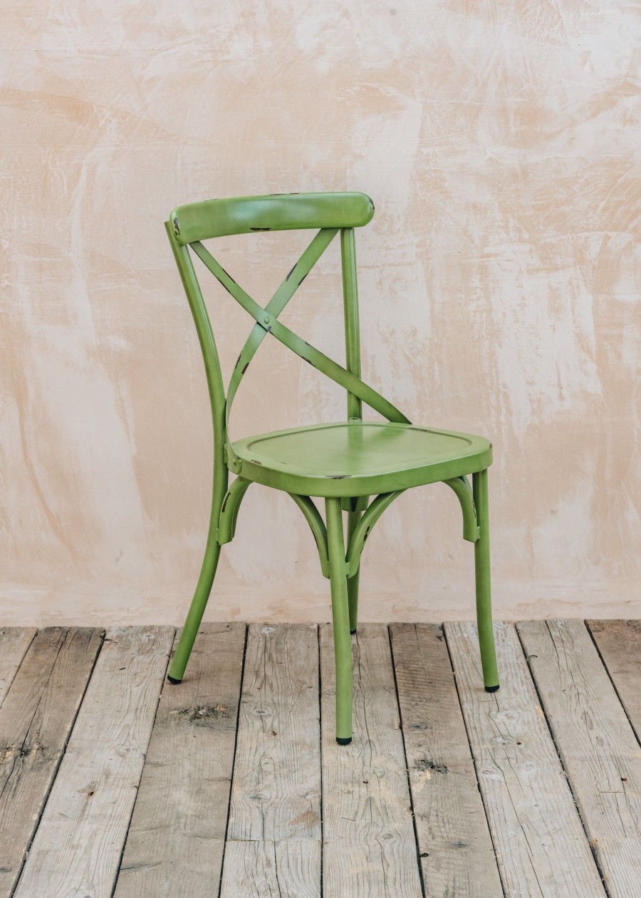 Outdoor Living Pilma Disseny Barcelona Metal Furniture | Green Niza Chair