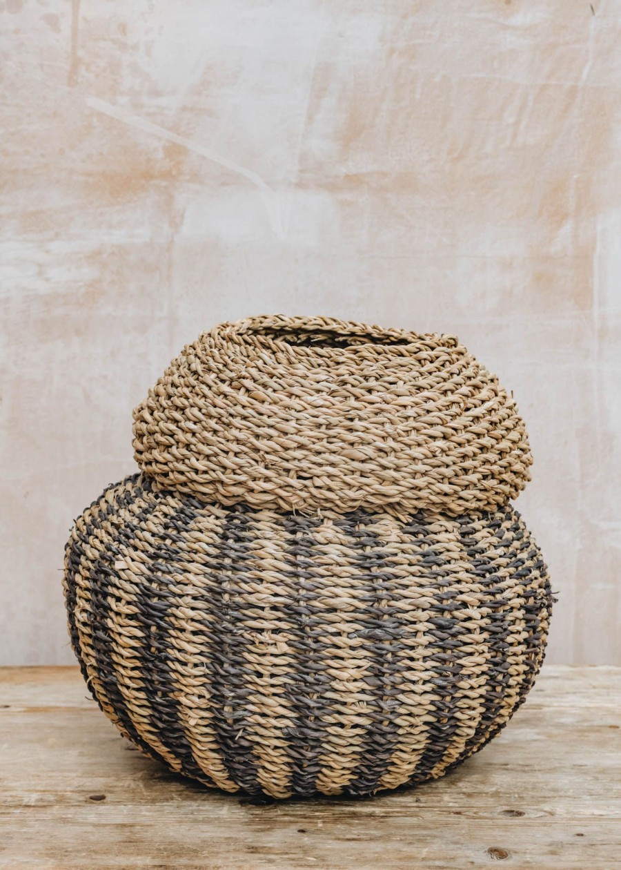 Interiors Edelman Storage | Large Dudley Vase Shaped Basket In Brown