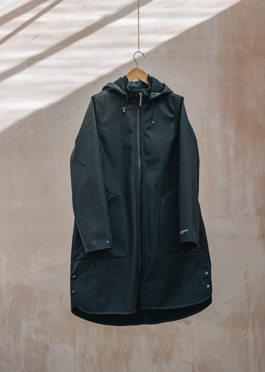 Clothing Ilse Jacobsen Outerwear & Coats | Rain 128 Raincoat In Dark Indigo