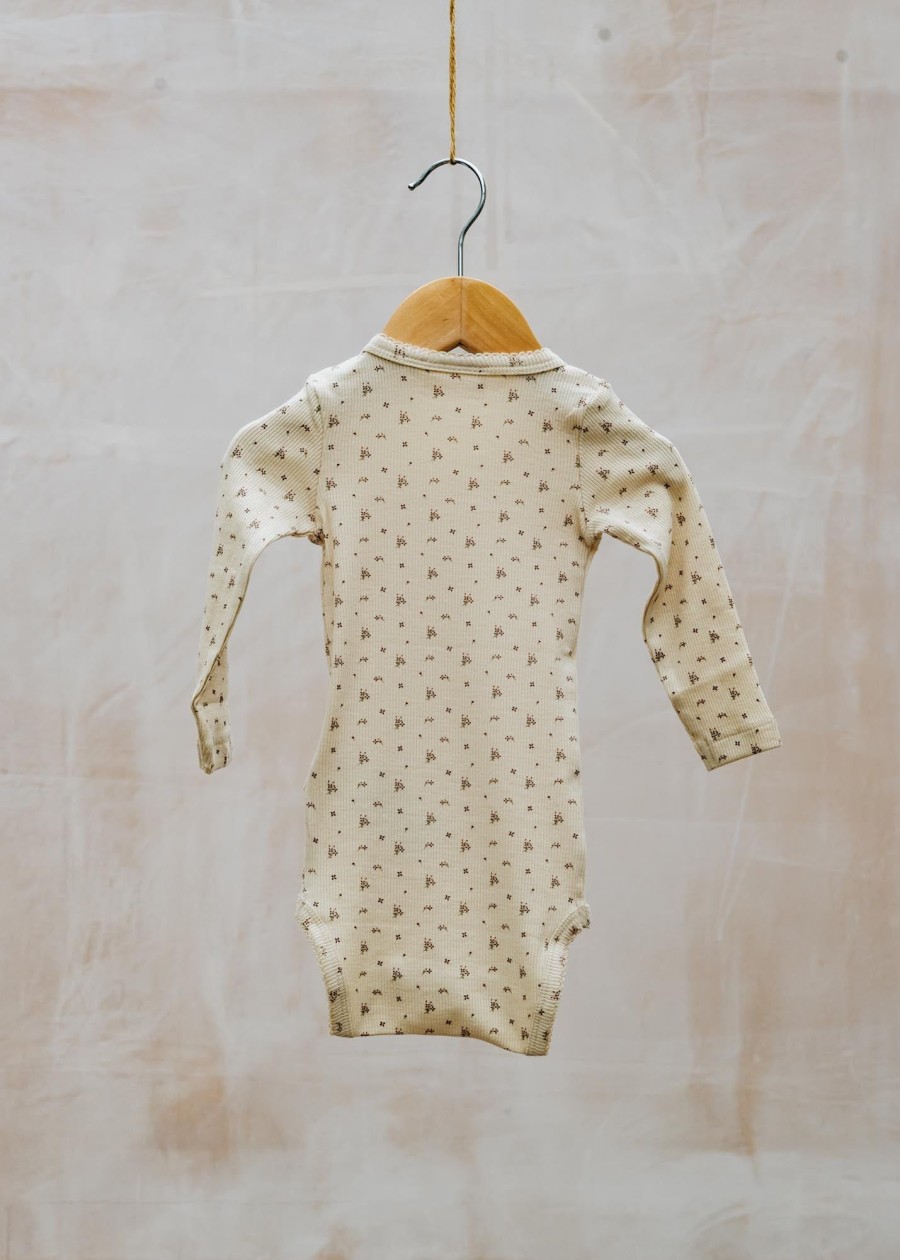 Children Lil' Atelier Babies' Clothing | Babies' Gago Bodysuit In Wood Ash