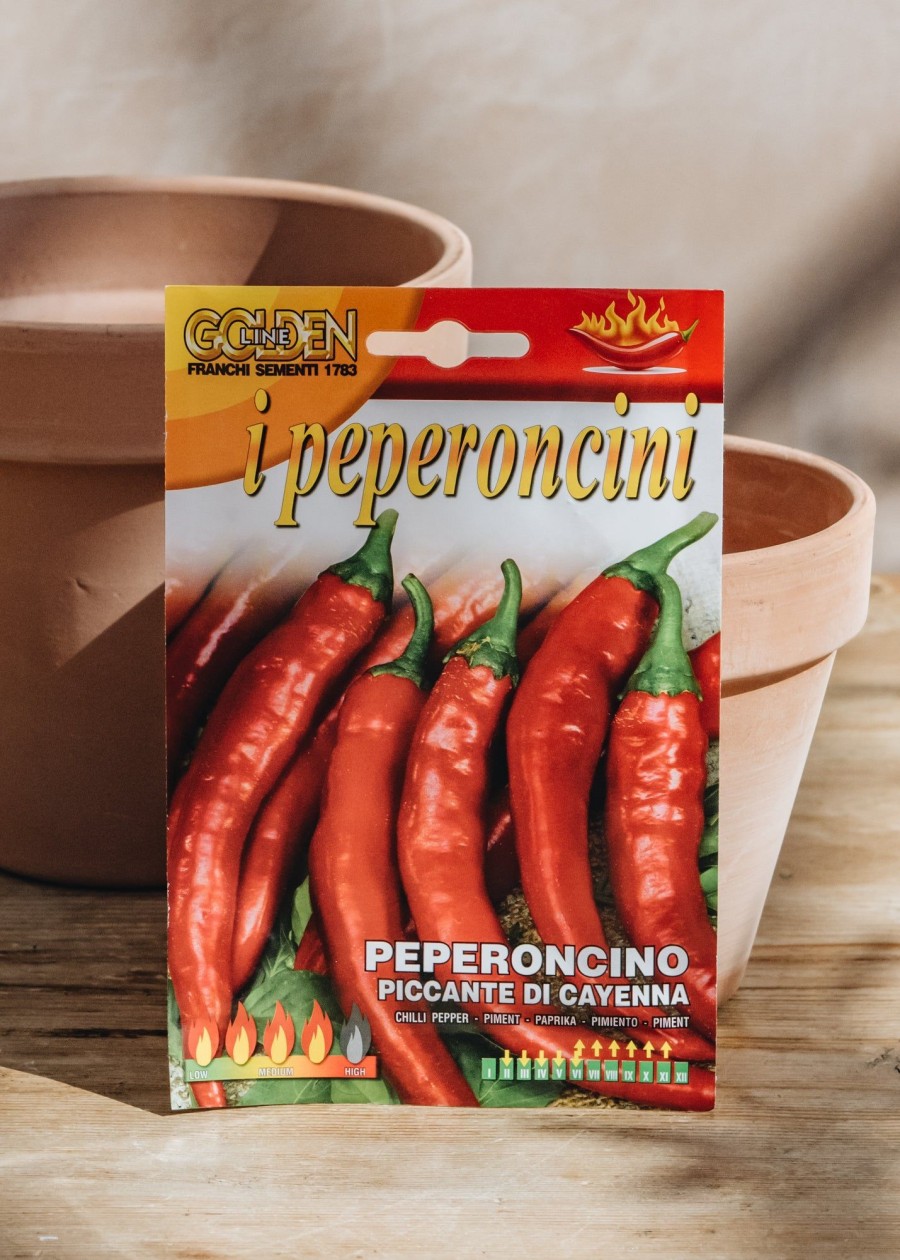 Plants Seeds of Italy Seeds | Franchi Chilli Pepper 'Piccante Cayenna' Seeds