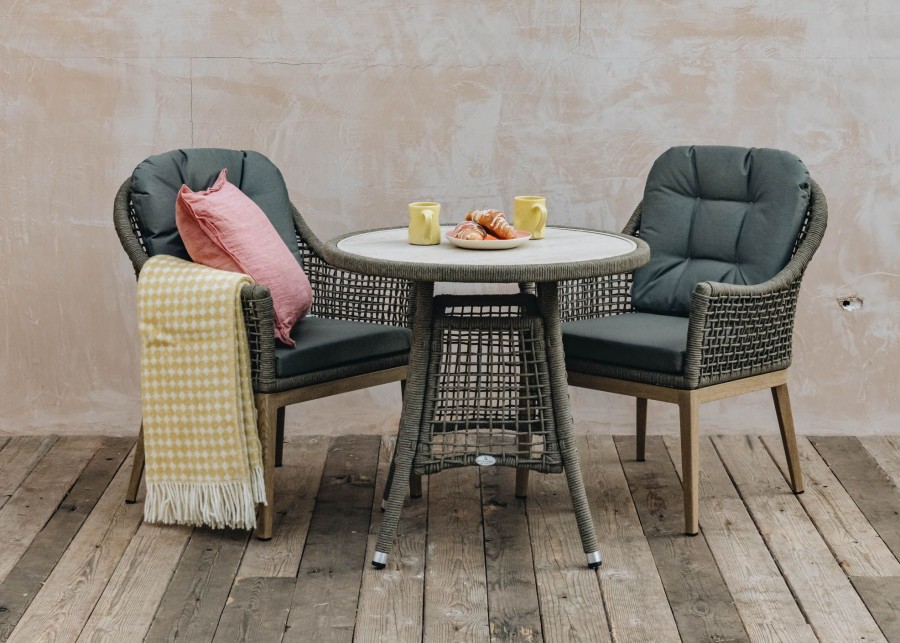 Outdoor Living Bramblecrest Woven Furniture | Bramblecrest For Burford Garden Co. Lattice Bistro Set