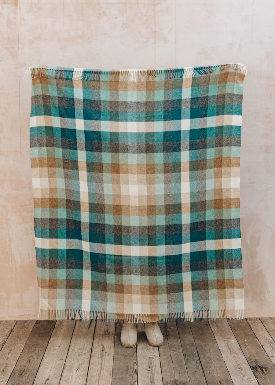 Interiors Bronte Moon Throws | Eucalyptus Harlequin Throw