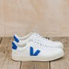 Clothing Veja Footwear | Veja Women'S Campo Leather Trainers In Extra White And Paros