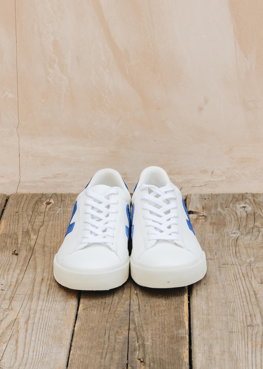 Clothing Veja Footwear | Veja Women'S Campo Leather Trainers In Extra White And Paros