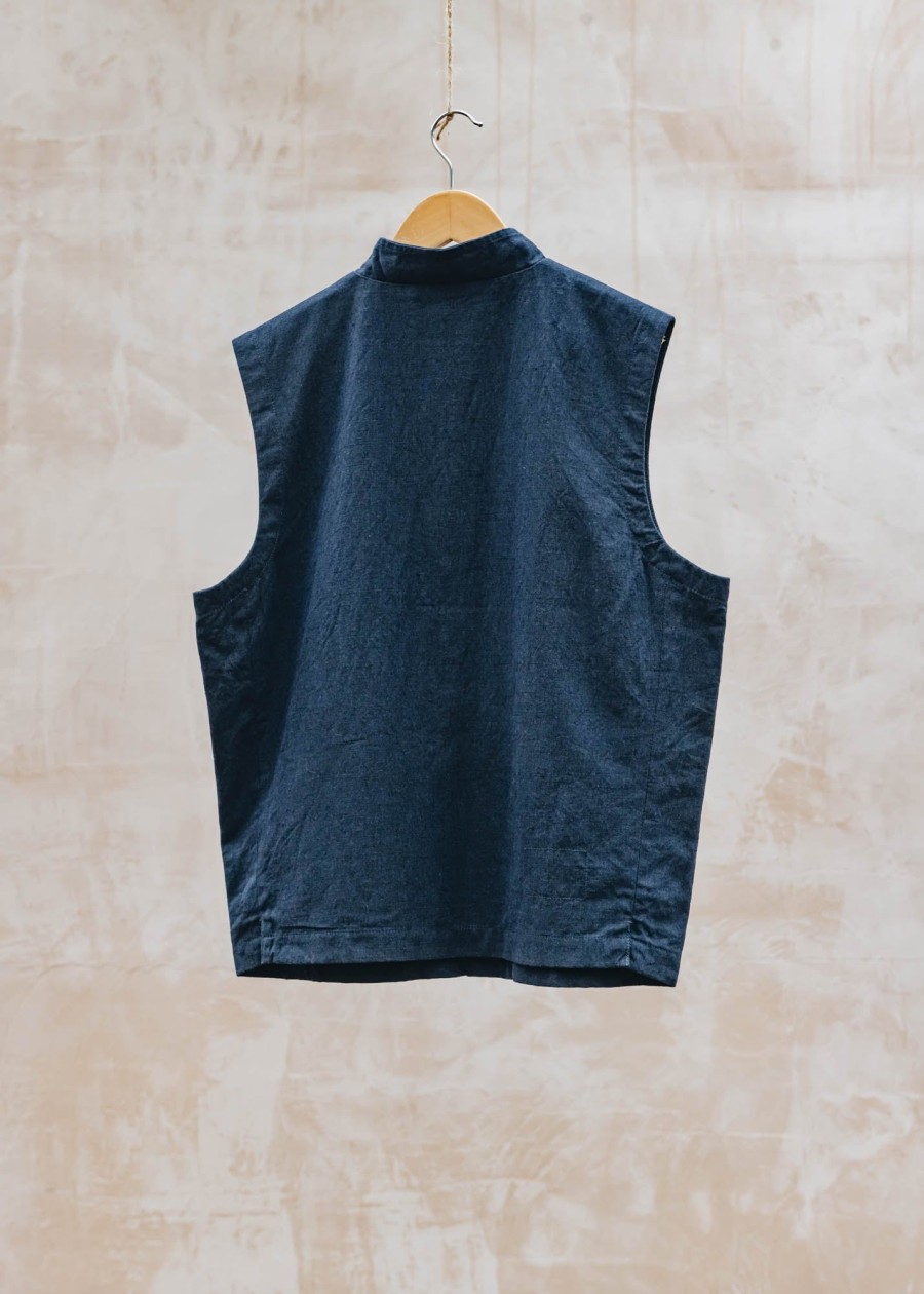 Clothing Universal Works Shirts | Universal Works Lord Battleman Waistcoat In Navy