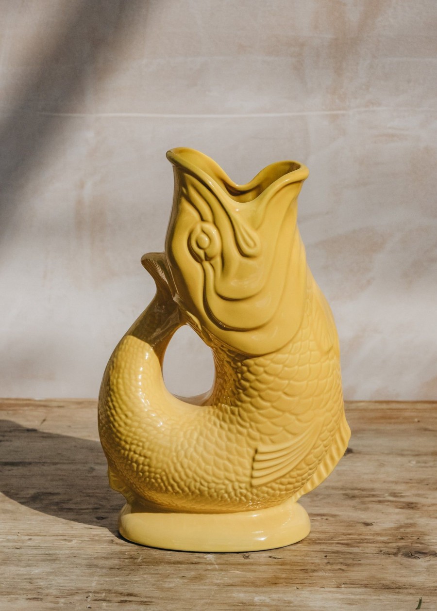 Interiors The Gluggle Jug Factory Decorative | Sunny Yellow Extra Large Gluggle Jug