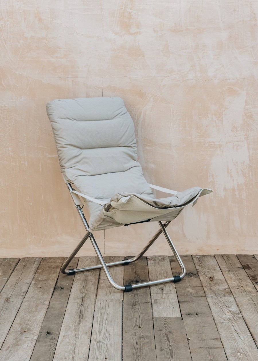 Outdoor Living Fiam Spa Metal Furniture | Aluminium Fiesta Armchair In White And Beige