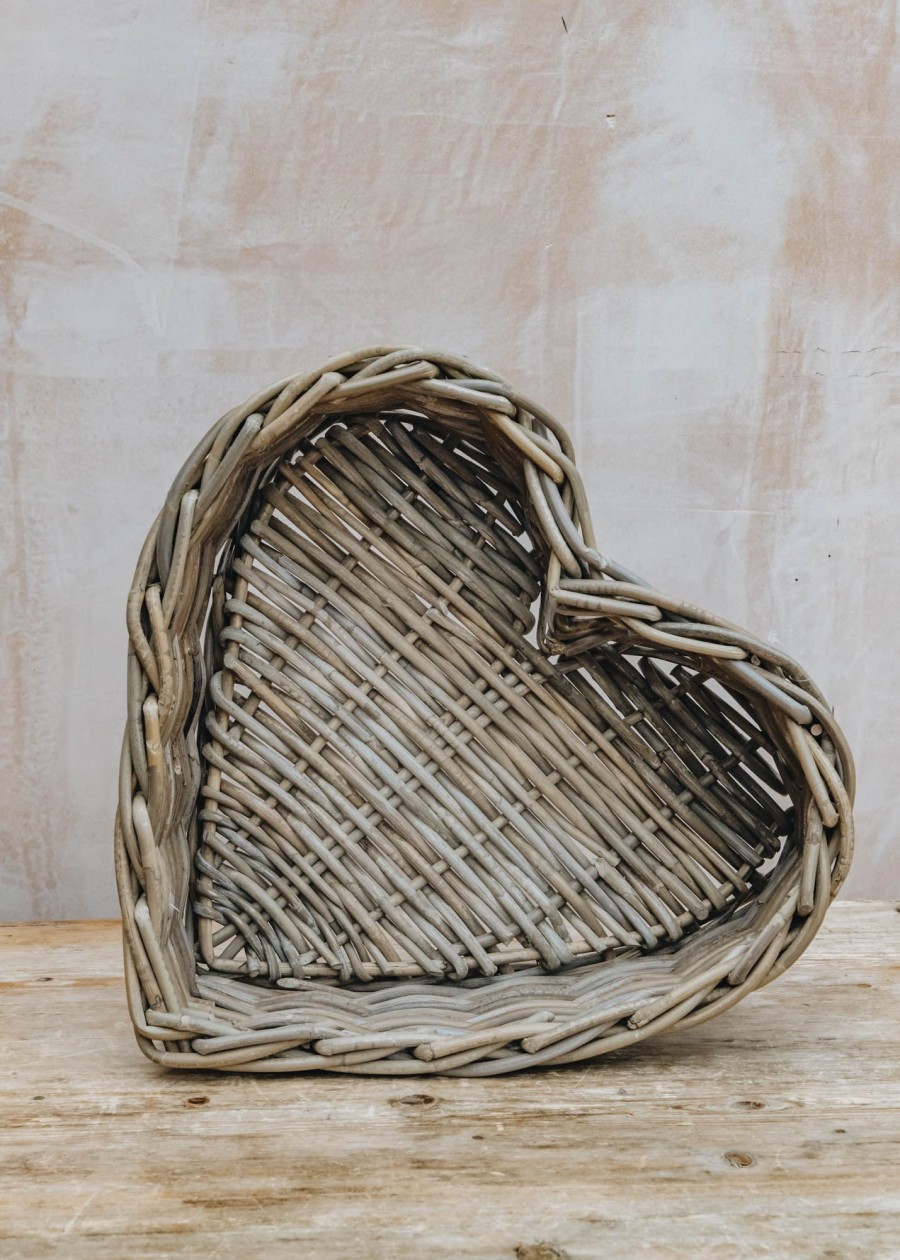 Interiors Grand Illusions Storage | Large Heart Kubu Basket