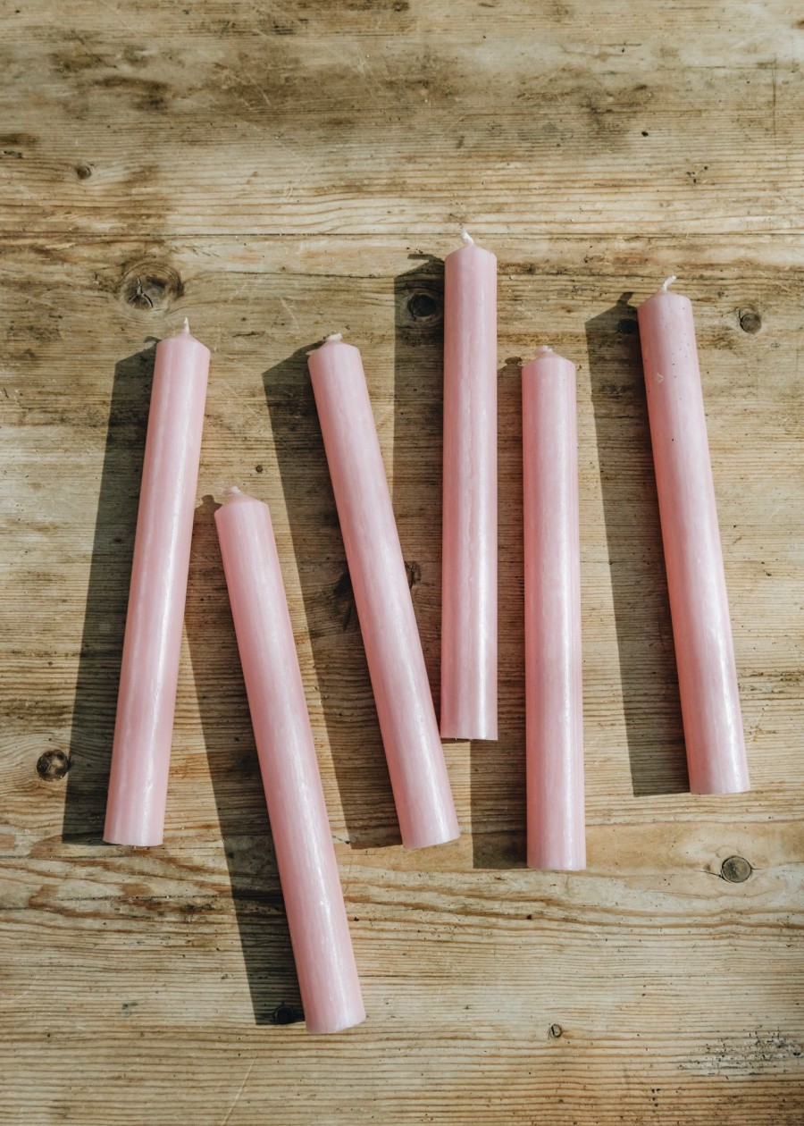 Interiors St Eval Candles & Fragrance | Six Pack Of Dinner Candles In Rose Quartz