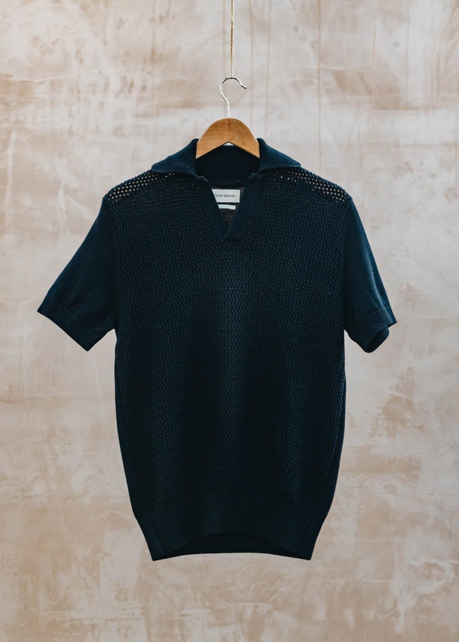 Clothing Oliver Spencer Shirts | Penhale Polo Shirt In Navy